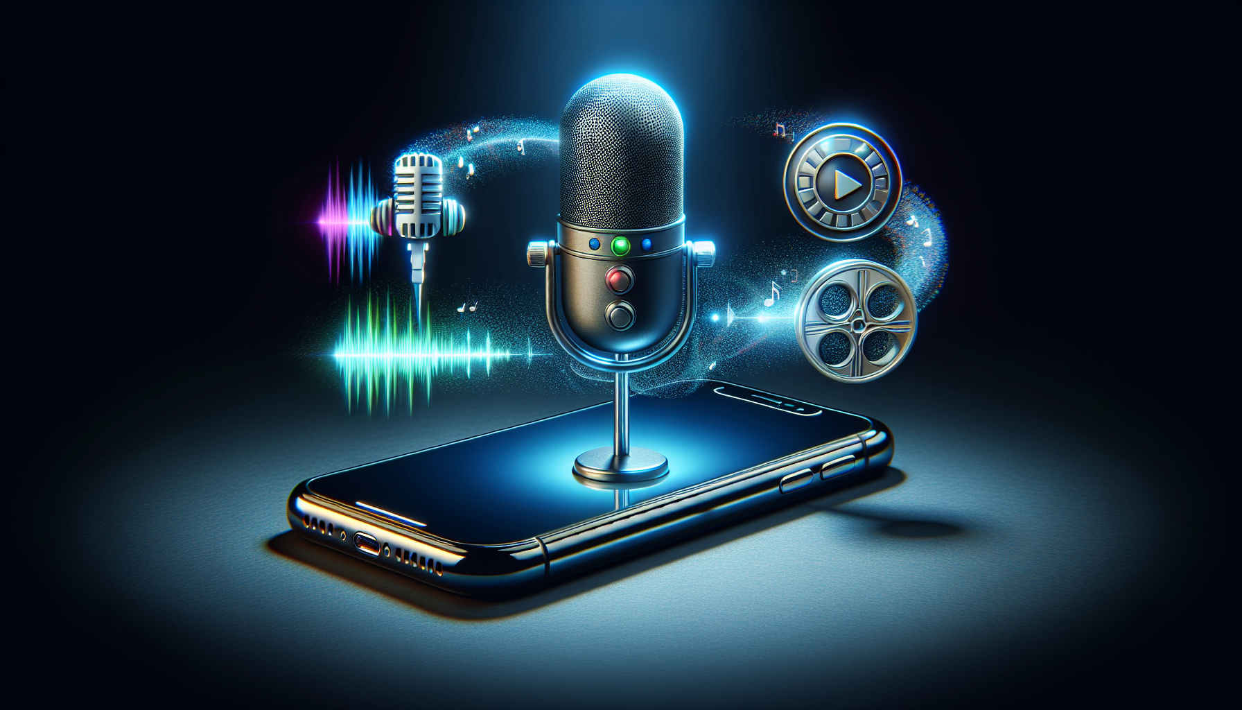 Illustration depicting enhanced iPhone microphone performance