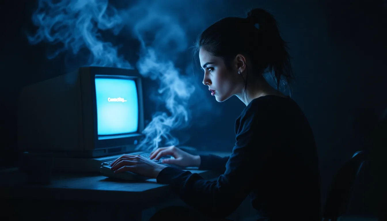 A person checking their internet connection on a computer.