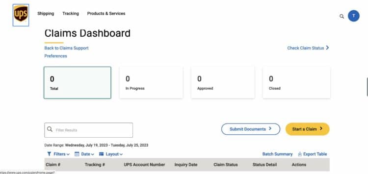 Claims Dashboard