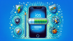 Illustration of updating iOS on an iPhone