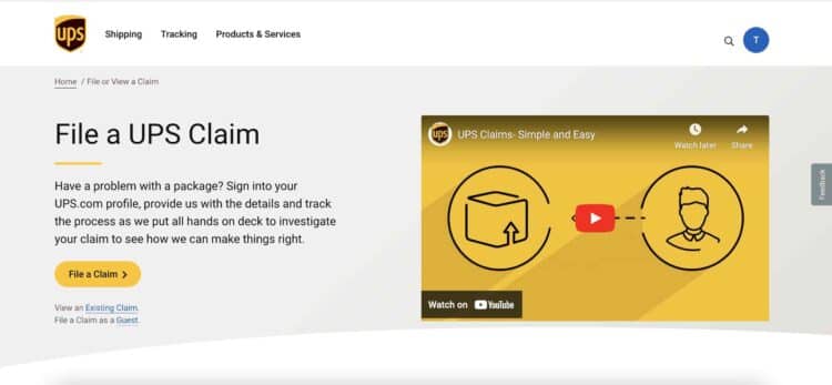 UPS Claims Dashboard