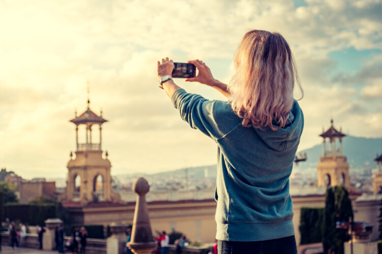 woman taking a picture