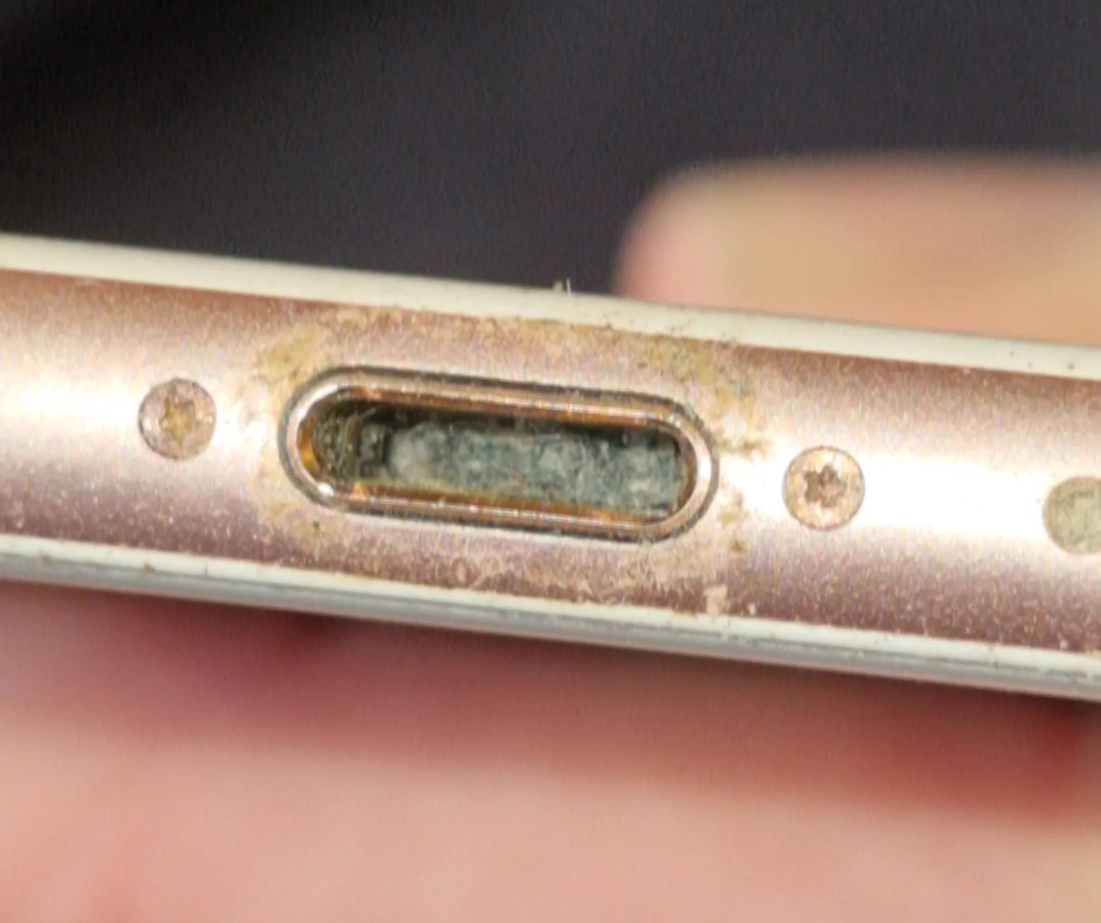 Dirty iPhone charging port