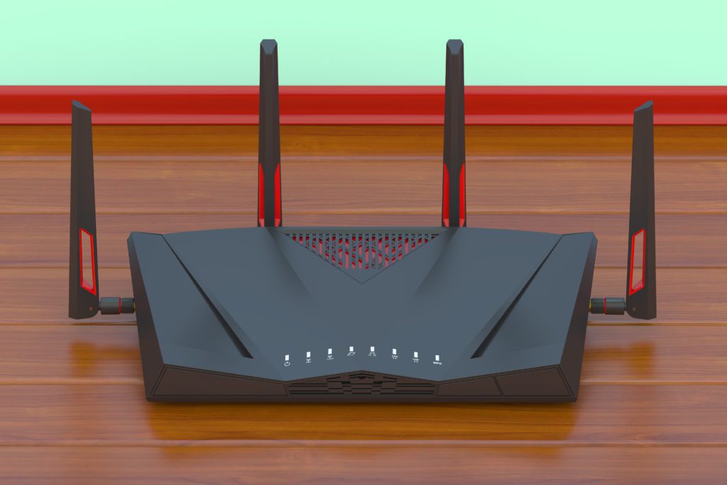 Dual-band wireless internet router.