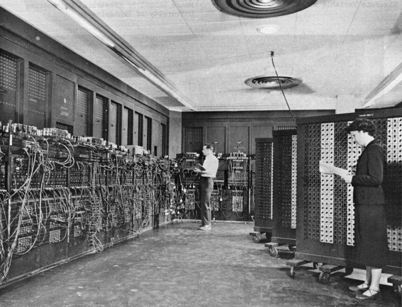 Historic picture of the ENIAC machine.