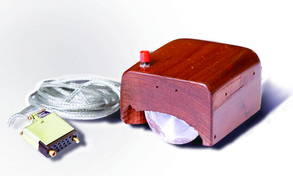 The first computer mouse by Douglas Engelbart.