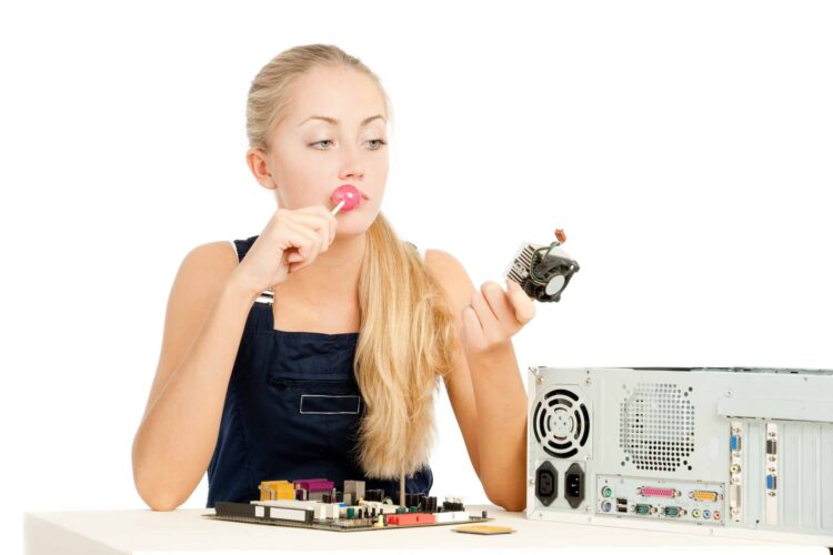 Girl building a custom PC wondering which will be the most expensive computer parts.