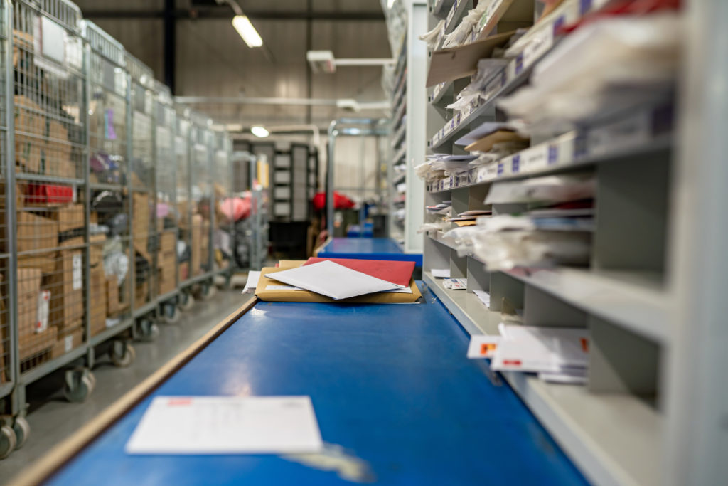 Mail center sorting office