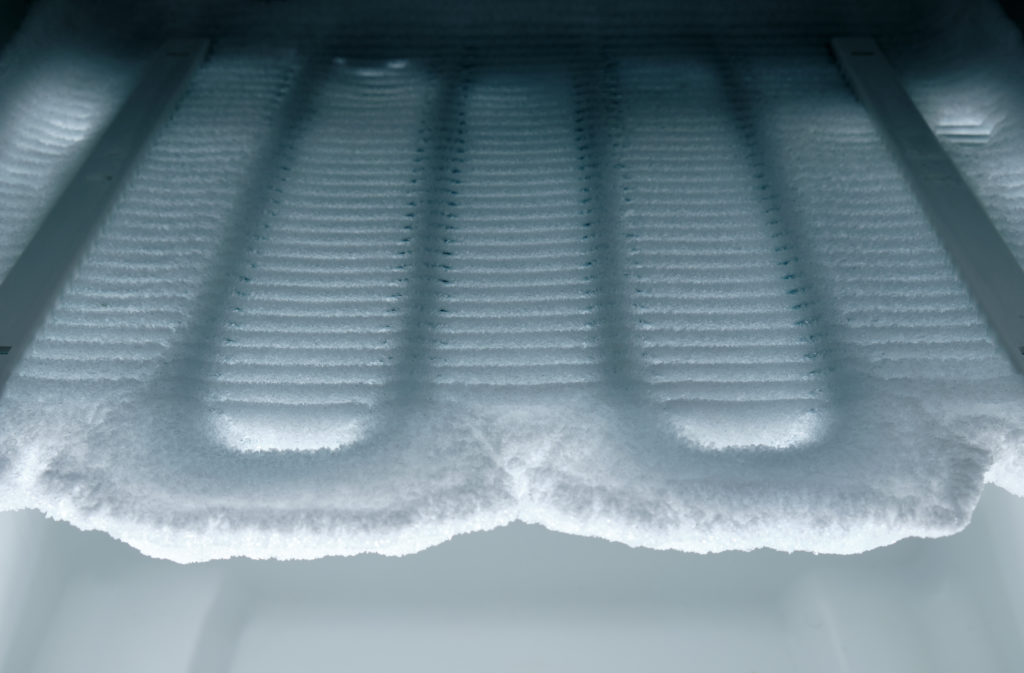ice crystals formed inside freezer