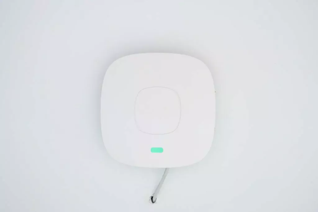 White ceiling access point wifi.