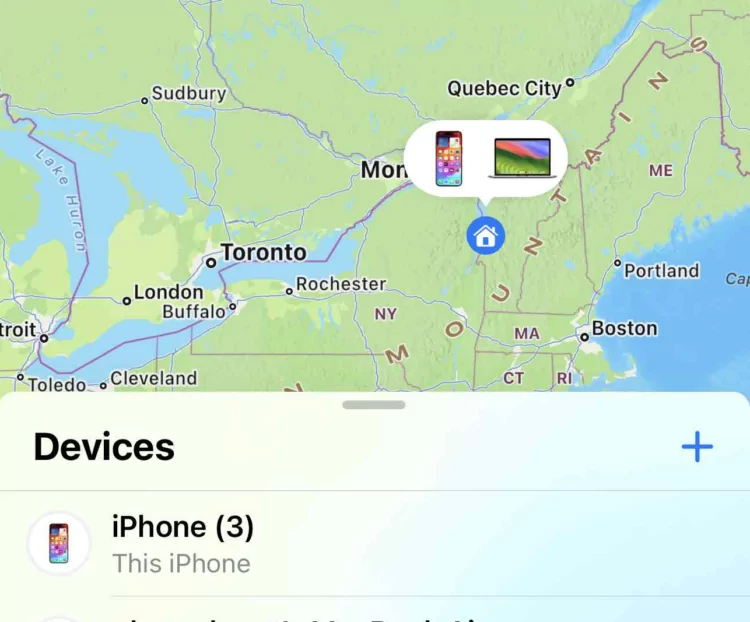 Find my iphone map