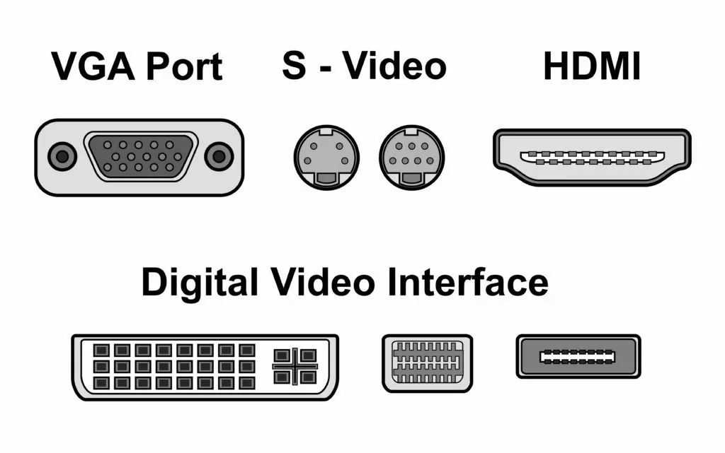 Video ports vector illustration.